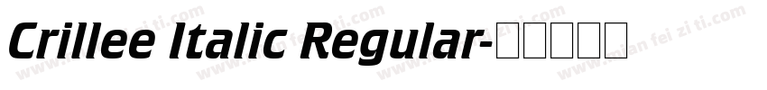 Crillee Italic Regular字体转换